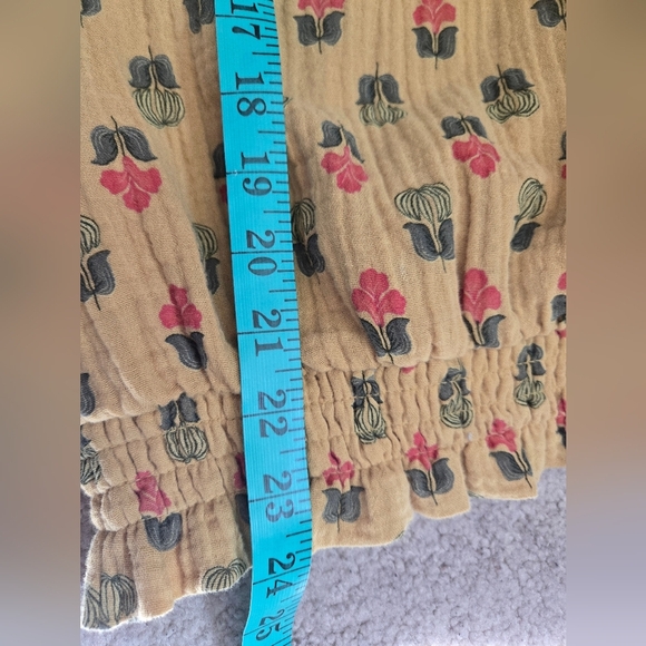 Porridge Anthropologie Elizabeth Floral Yellow Peasant Blouse. Size XS - Picture 14 of 14